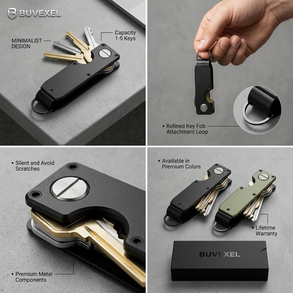 Buvexel KeyNest™ – Minimalist Metal Key Organizer