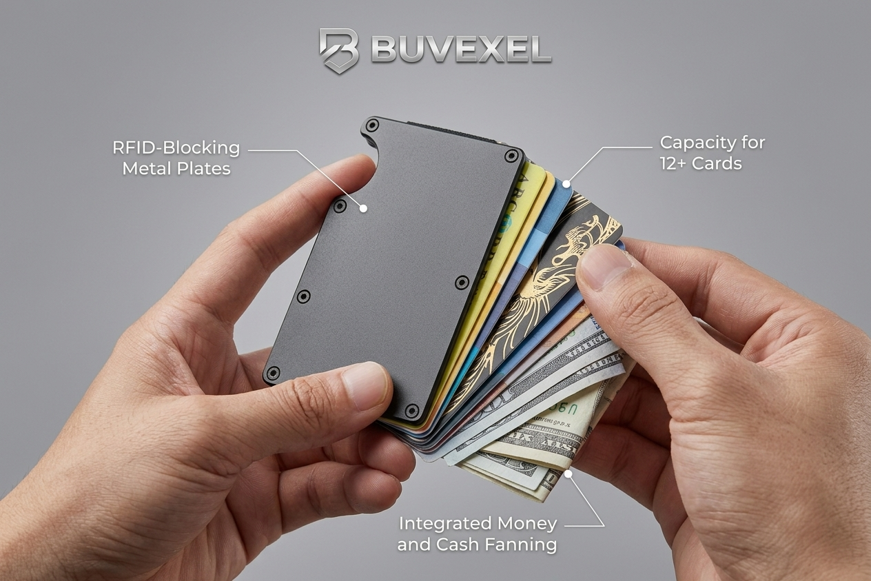 Buvexel SlimVault™ – Minimalist RFID Wallet